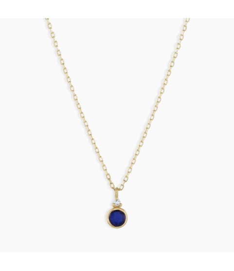 Blue Sapphire Birthstone Necklace