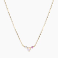 Diamond and Pink Sapphire Necklace