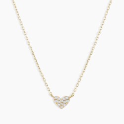 Diamond Pavé Heart Charm Necklace